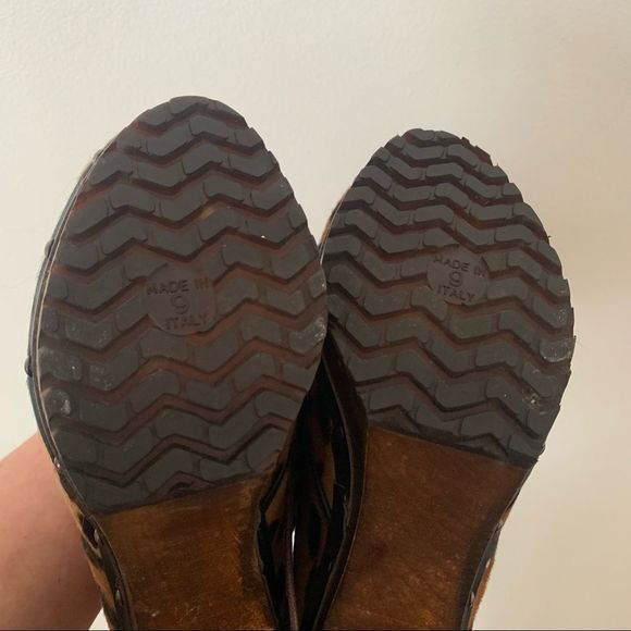 Madewell 1937 footwear leopard print calf hair wood platform lace up bootie - Picture 7 of 10